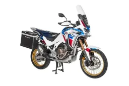 ZEGA Pro système de coffre pour Honda CRF1100L Africa Twin (2022-) / Adventure Sports 31/38 litres avec support en acier inoxydable      Contenance 31/38, Couleur du porte-bagages Argent, Couleur And-Black