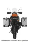 ZEGA Pro système de coffre en pour KTM 1050 Adventure/ 1090 Adventure/ 1290 Super Adventure/1190 Adventure/ 1190 Adventure R    Contenance 31/38, Couleur du porte-bagages Argent, Couleur Alu Natural