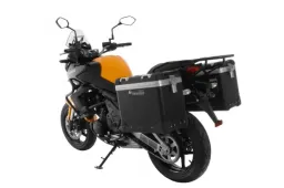 ZEGA Pro système de coffre aluminium "And-Black" 38/38 litre avec support acier noir pour Kawasaki Versys 650 (2010-2014)