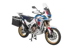 ZEGA Pro système de coffre pour Honda CRF1100L Africa Twin (2022-) / Adventure Sports 31/38 litres avec support en acier inoxydable    Contenance 31/38, Couleur du porte-bagages Argent, Couleur Alu Natural