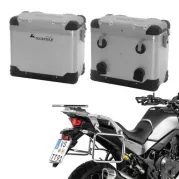 ZEGA Pro système de coffre pour Honda XL750 Transalp       Contenance 45/45, Couleur du porte-bagages Argent, Couleur Alu Natural