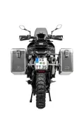 ZEGA Mundo système de coffre aluminium pour Husqvarna Norden 901, KTM 890 Adventure/ 890 Adventure R/ 790 Adventure / 790 Adventure R Contenance 31/38, Couleur du porte-bagages Noir, Couleur Alu Natural