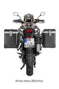 ZEGA Pro système de coffre en pour Honda CRF1000L Africa Twin (2015-2017)            Contenance 38/45, Couleur du porte-bagages Argent, Couleur And-Black