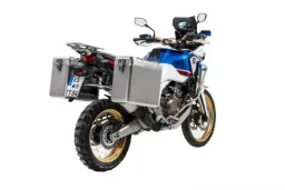 ZEGA Mundo système de coffre pour Honda CRF1000L Africa Twin (2018-) / CRF1000L Adventure Sports    Contenance 38/45, Couleur du porte-bagages Argent, Couleur Alu Natural