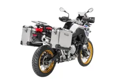 ZEGA Pro système de coffre aluminium pour F900GS Adventure, F850GS/ Adventure, F800GS(2024-), F750GS Contenance 31/38, Couleur du porte-bagages Noir, Couleur Alu Natural