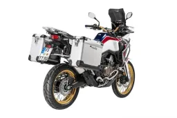 ZEGA Pro système de coffre en aluminium pour Honda CRF1000L Africa Twin (2018-) / CRF1000L Adventure Sports       Contenance 38/45, Couleur du porte-bagages Noir, Couleur Alu Natural