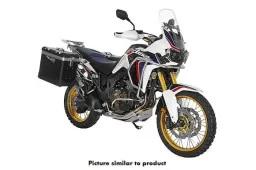 ZEGA Pro système de coffre en pour Honda CRF1000L Africa Twin (2015-2017)          Contenance 38/45, Couleur du porte-bagages Argent, Couleur Alu Natural