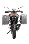 ZEGA Mundo système de coffre aluminium pour KTM 390 Adventure ZEGA Mundo système de coffre aluminium 31/38 litres avec support acier inoxydable pour KTM 390 Adventure Contenance 31/38, Couleur du porte-bagages Argent, Couleur Alu Natural