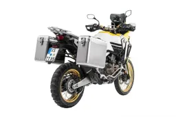 ZEGA Mundo système de coffre pour Honda CRF1000L Africa Twin (2018-) / CRF1000L Adventure Sports   Contenance 38/45, Couleur du porte-bagages Noir, Couleur Alu Natural