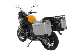 ZEGA Pro système de coffre aluminium "And-S" 38/38 litre avec support acier noir pour Kawasaki Versys 650 (2010-2014)