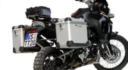 ZEGA Pro système de coffre aluminium pour BMW F800GS/ F700GS/ F650GS (Twin)    Contenance 31/38, Couleur du porte-bagages Argent, Couleur Alu Natural