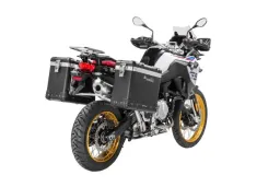 ZEGA Pro système de coffre aluminium pour F900GS Adventure, F850GS/ Adventure, F800GS(2024-), F750GS       Contenance 38/45, Couleur du porte-bagages Noir, Couleur Alu Natural