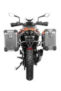 ZEGA Pro système de coffre aluminium pour KTM 390 Adventure Contenance 31/38, Couleur du porte-bagages Argent, Couleur Alu Natural