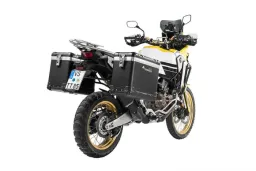 ZEGA Pro système de coffre en aluminium pour Honda CRF1000L Africa Twin (2018-) / CRF1000L Adventure Sports          Contenance 38/45, Couleur du porte-bagages Argent, Couleur Alu Natural