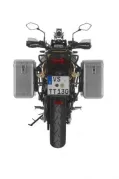 ZEGA Mundo système de coffre aluminium 31/31 litres avec support acier noir pour Kawasaki Versys 650 (2010-2014) Contenance 31/31, Couleur du porte-bagages Noir, Couleur Alu Natural